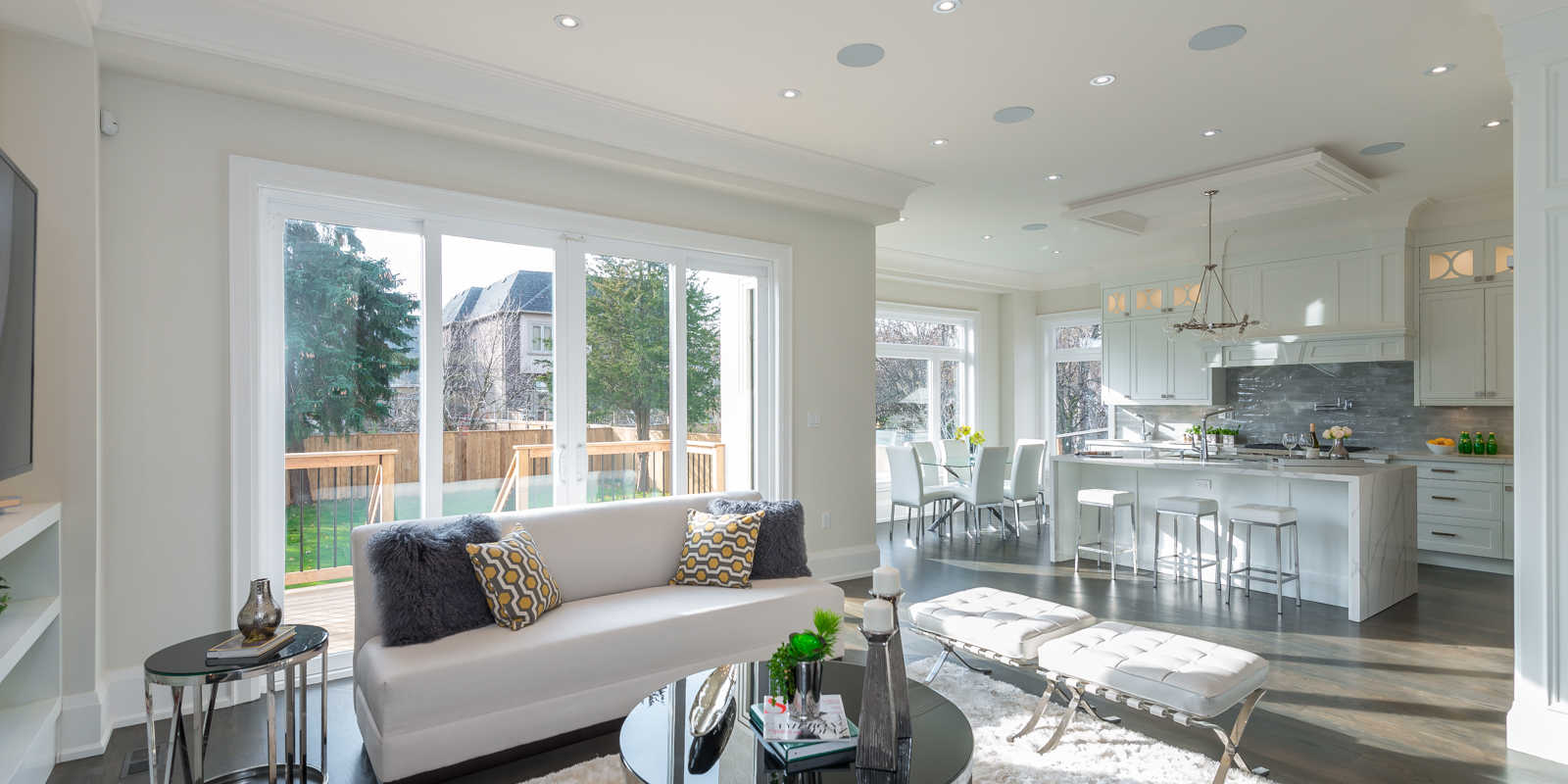 First floor of a house renovated by Black Pearl custom homes